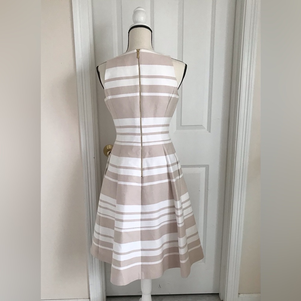 Kate Spade Beige and White Striped Dress - Picture 4 of 5